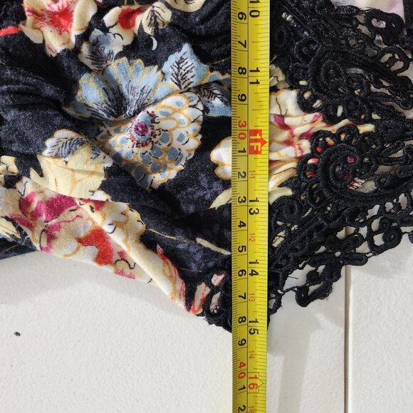 Mesmerize Camisole Womens Medium Floral Lace-Trimmed Sleeveless Boho Whimsigoth - Picture 12 of 13